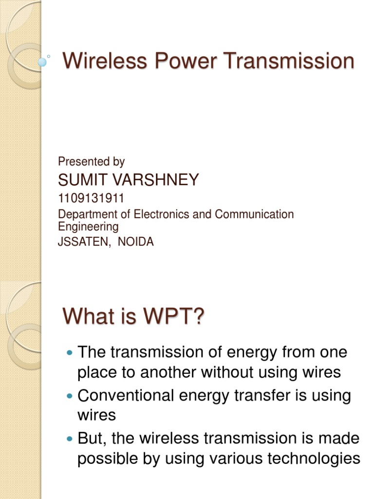 Overview of Wireless Power Transmission | PDF | Inductance | Electric ...