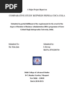 Download Project Report on Comparative Study Between Pepsi  Coca Cola by Prince Bhardwaj SN131617545 doc pdf