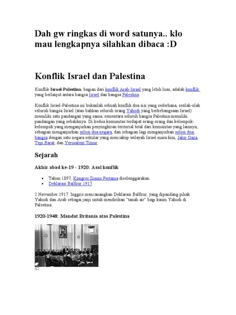 Asal Mula Israel Palestina Pdf