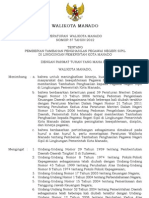 Peraturan Walikota Manado Nomor 37 Tahun 2012 - TPP 2013