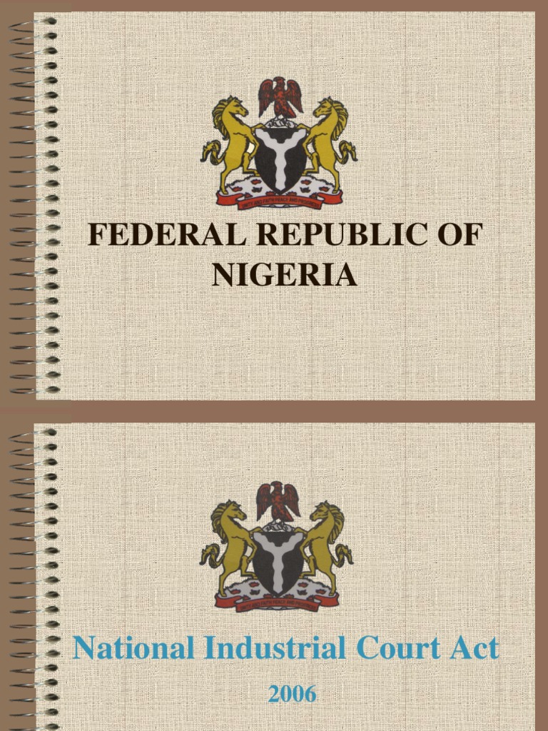 National Industrial Court Act PDF Supreme Courts Equity (Law)