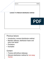 Lecture 7-2: Moment Distribution Method: School of Engineering ES95D