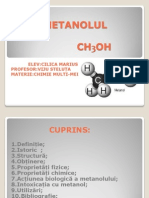 Proiect Chimie METANOLUL