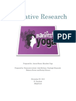 Formative Research- Manifest Yoga