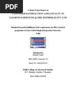 Download Customer Satisfaction of DHL by Taranjeet Singh SN131634207 doc pdf