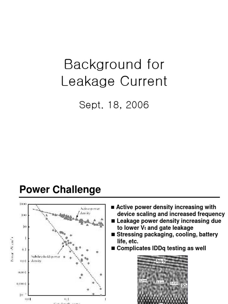 MOSFET Leakage Current Analysis | PDF | Mosfet | Cmos