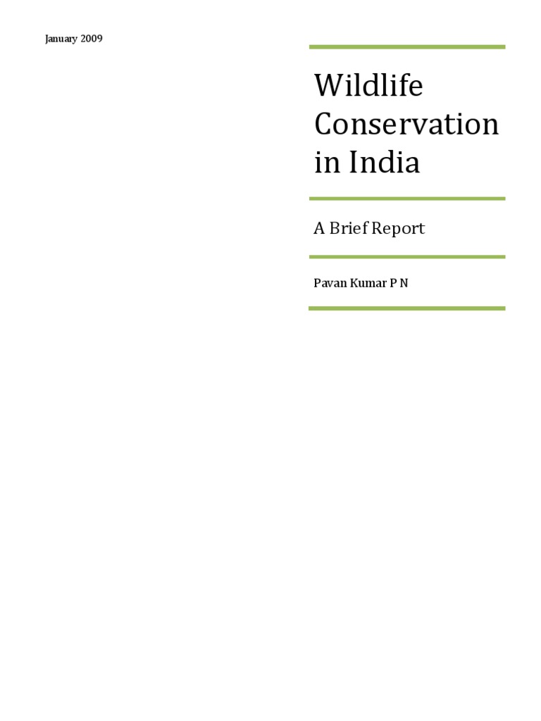 Wildlife Conservation in India Report | PDF | Hybrid (Biology ...