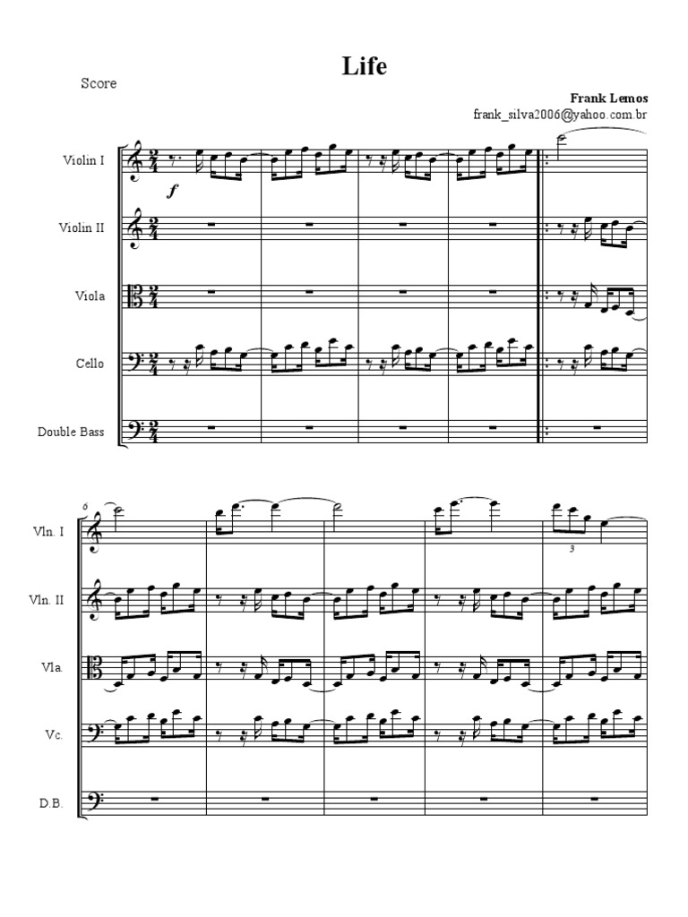 Life | PDF | Classical Music Groups | Musical Compositions