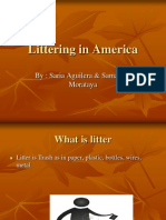Littering in America: By: Saria Aguilera & Samantha Morataya
