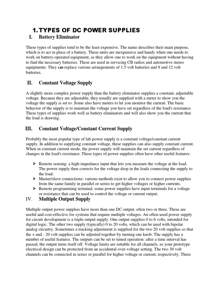 Understanding DC Power Supply Types | PDF | Power Supply | Rectifier