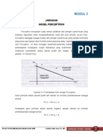 PERCEPTRON-MODEL JARINGAN DAN CONTOH PELATIHANNYA