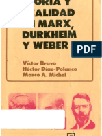 Bravo, Victor (compilador) - Teoría y realidad en Marx, Durkheim y Weber.pdf