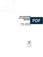 Bourdieu y Wacquant (2005) - Una Invitación A La Sociología Reflexiva