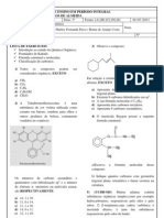 Química Orgânica - Lista de Exercícios com Fórmulas Estruturais