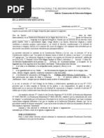 Modelo de Solicitud de Exoneracion