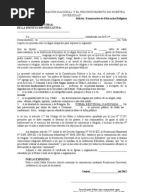 Constancia de Feligresia