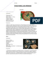 Recetas para Los Orishas