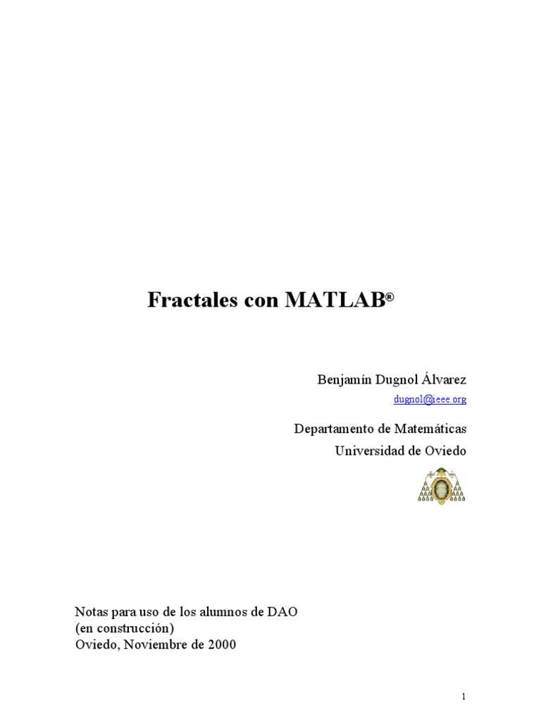 Fractales Con Matlab PDF | PDF | Matlab | Número complejo