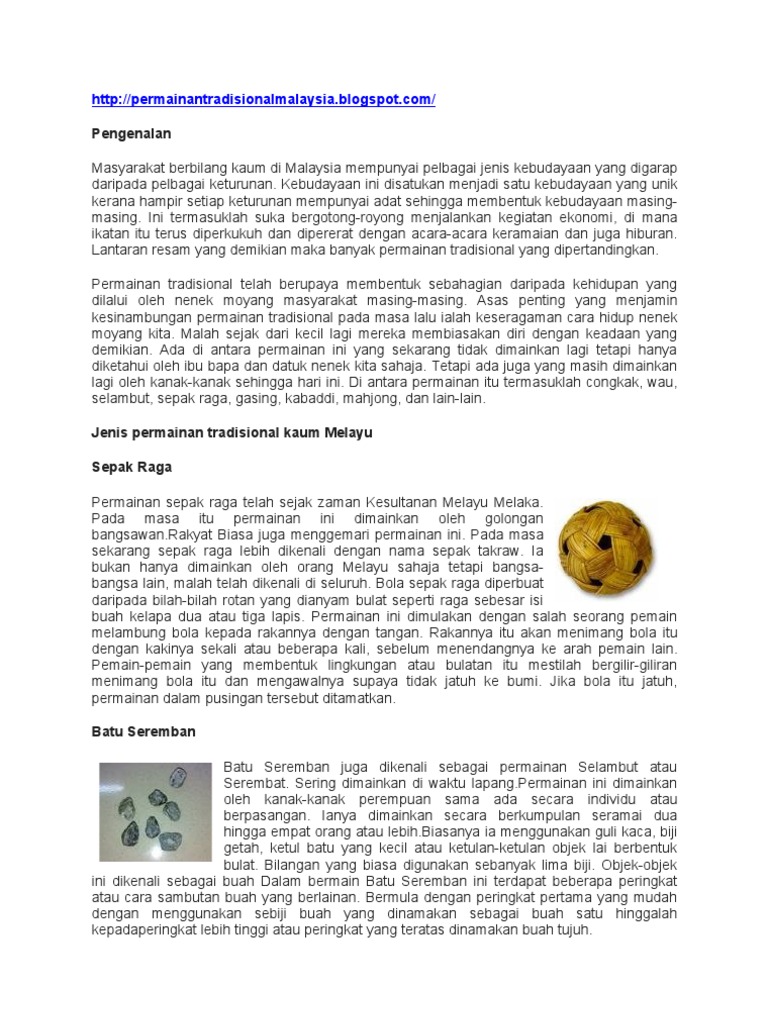 Permainan tradisional - Contoh Descriptive Text Tentang Permainan Tradisional