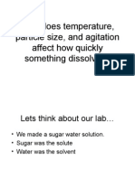 Factors Affecting Rate of Solution