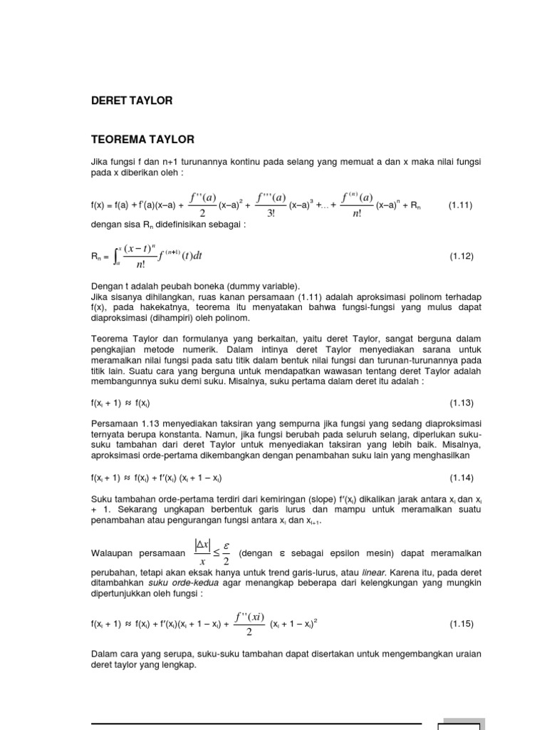 Deret Maclaurin Dan Taylor