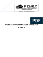 NRF-150-PEMEX-2005 Pruebas Hidrostaticas de Tuberia y Equipos