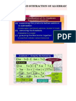 Addition and Subtraction of Algebraic Expression