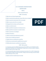 Me 1201-Engineering Thermodynamics Question Bank: Unit-I