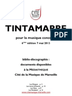 Biblio-Discographie Tintamarre 2013