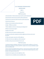 Me 1201-Engineering Thermodynamics Question Bank Unlt-2: Second Law (2 Marks)