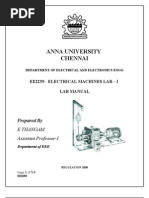 Electrical Machines I Lab Manual