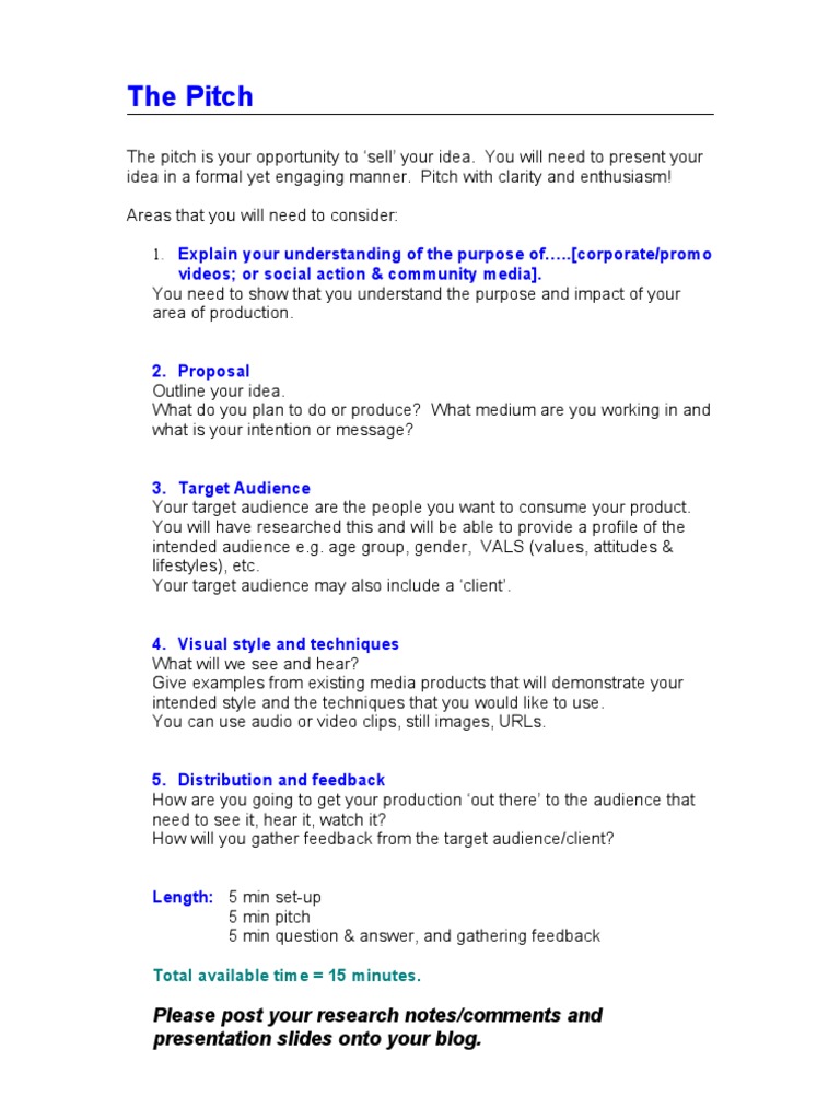 Effective Pitching Strategies for Media Projects | PDF