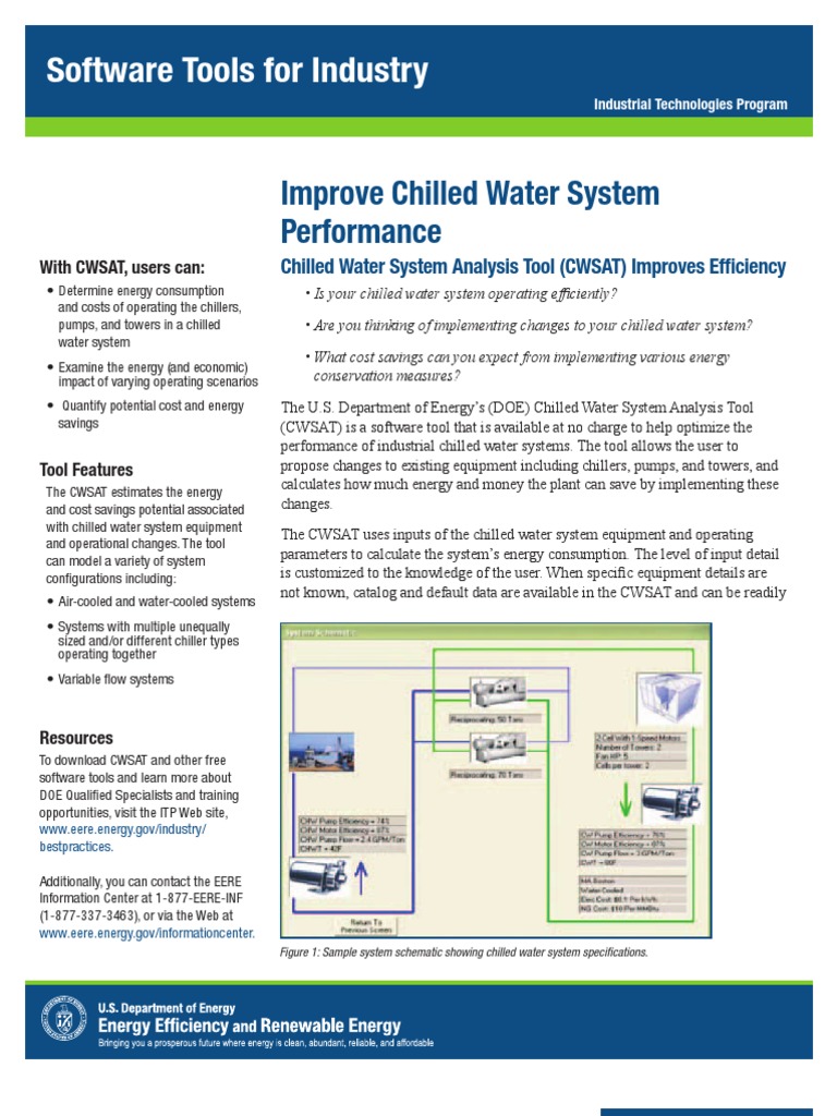 Chilled Water System Analysis Tool Fact Sheet | PDF | Efficient Energy ...
