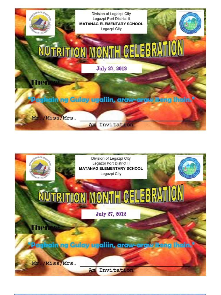 Nutrition month theme 2008 essay image