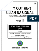 Soal UN (TryOut) Ujian Nasional SMK Teori Kejuruan TKJ - B