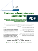 3 - Población, Pobreza Escolaridad en El CENSO 2011