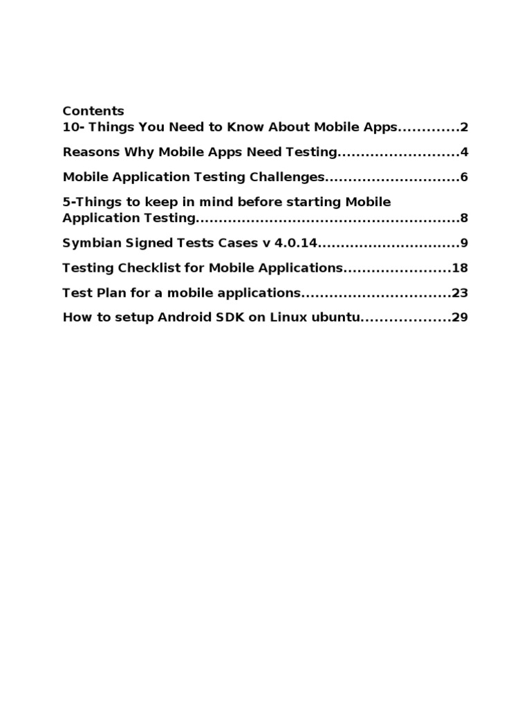 Mobile App Testing | PDF