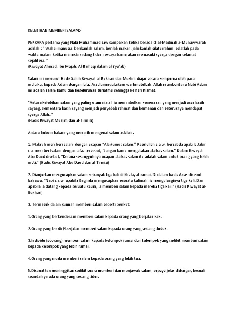 Kelebihan Memberi Salam Pdf