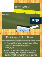Thrift Banks Reporting Banking and Finance