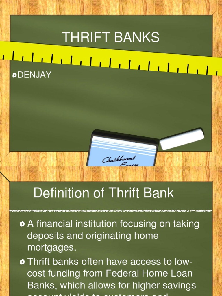 Thrift Banks Reporting Banking And Finance Pdf Savings And Loan Association Financial Institutions