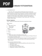 PERCOBAAN FOTOSINTESIS
