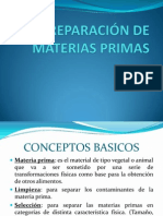 Preparación de Materias Primas