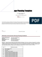 Message Planning Template: Published By: DWS Associates (651) 315-7588
