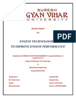 Engine Technologies: To Improve Engine Performance: Seminar Report On