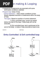 Decision Making & Looping: Program Loop: Control Statement