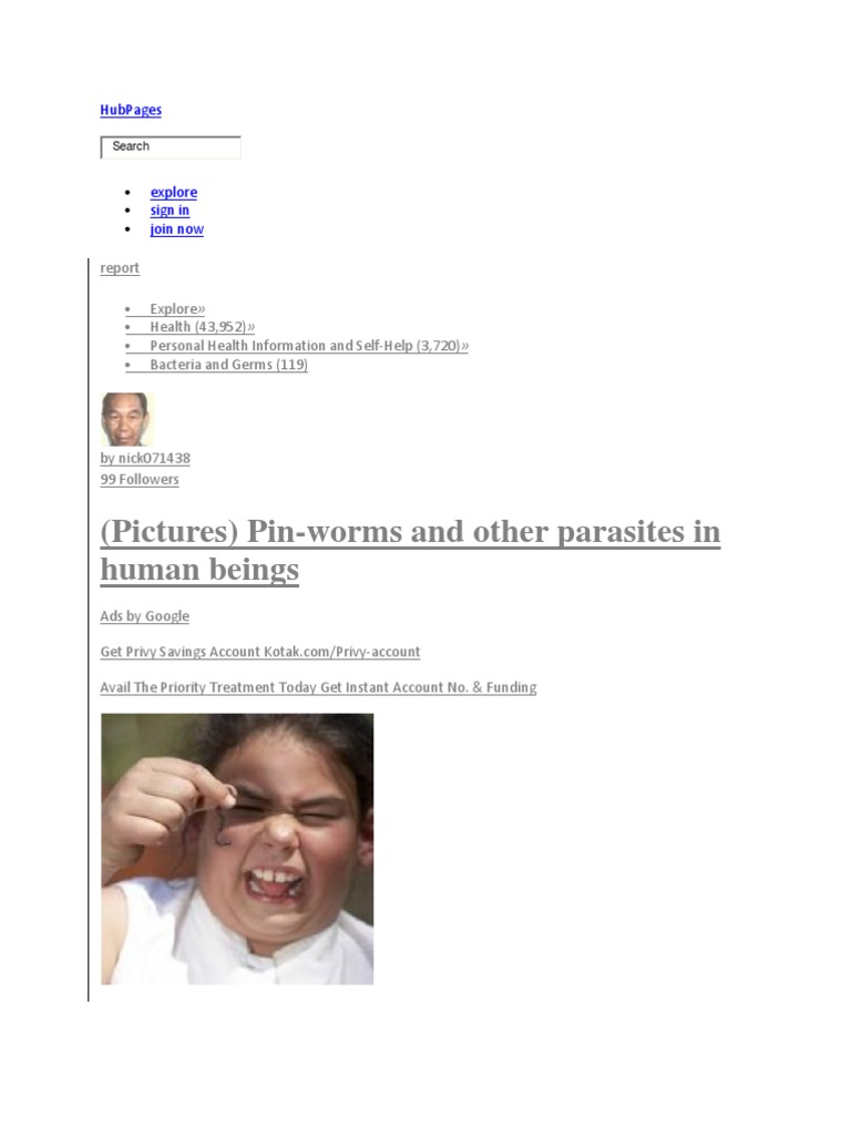 Human Parasites: Pinworms Explained | PDF | Medical Specialties ...