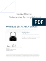 Online Course Statement of Accomplishment: Muntaser Almansoori