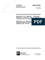 NBR 272 - Seguranca de Maquinas - Protecoes - Requisitos Gerais para o Projeto e Construcao de PR