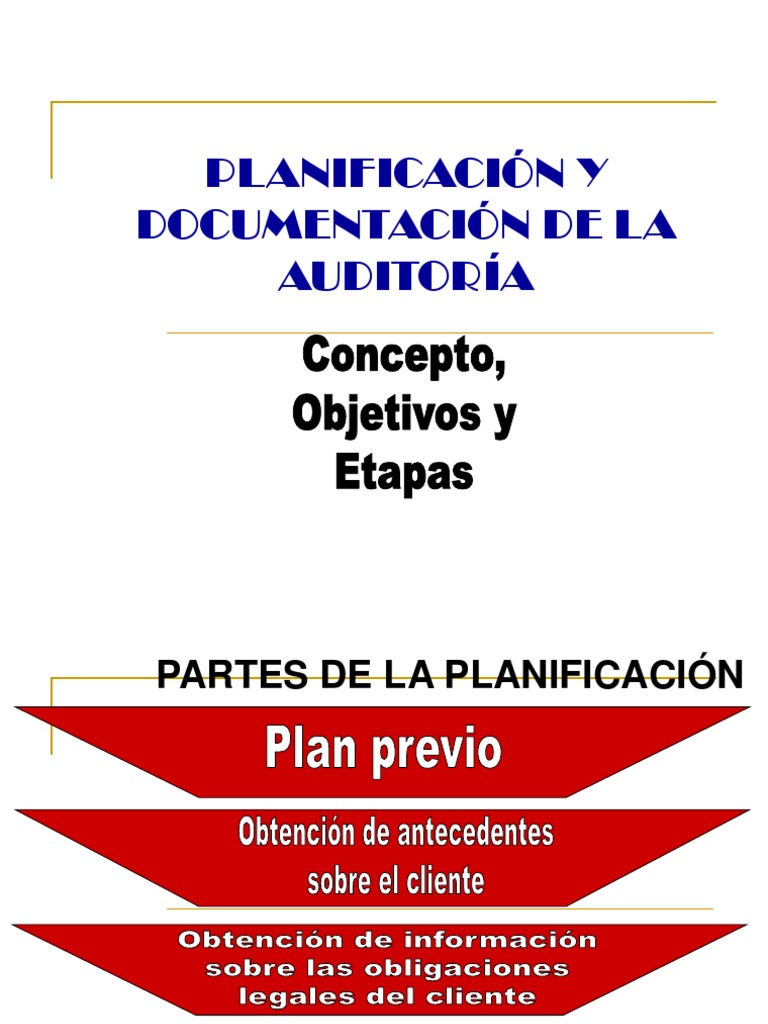 Planificación de Auditoría: Etapas Clave | PDF | Auditoría financiera ...
