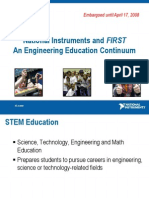 National Instruments and FIRST An Engineering Education Continuum